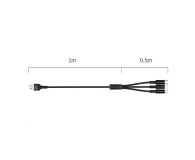 USAMS Kabel pleciony 3w1 1,5m 2Aczarny (lightning/microUSB/USB-C) - 1568988 - zdjęcie 11